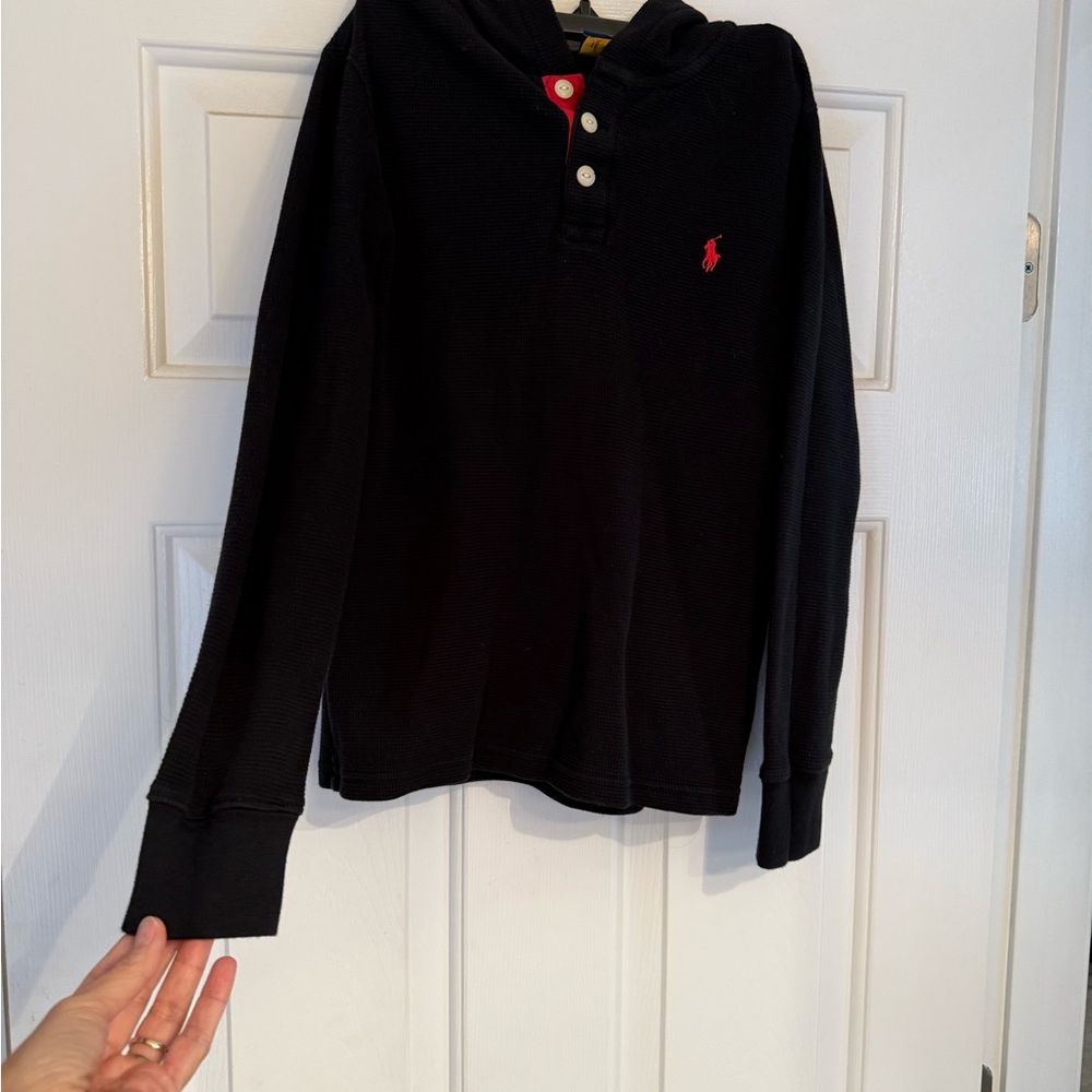 Ralph Lauren Black Hoodie with Red Accent